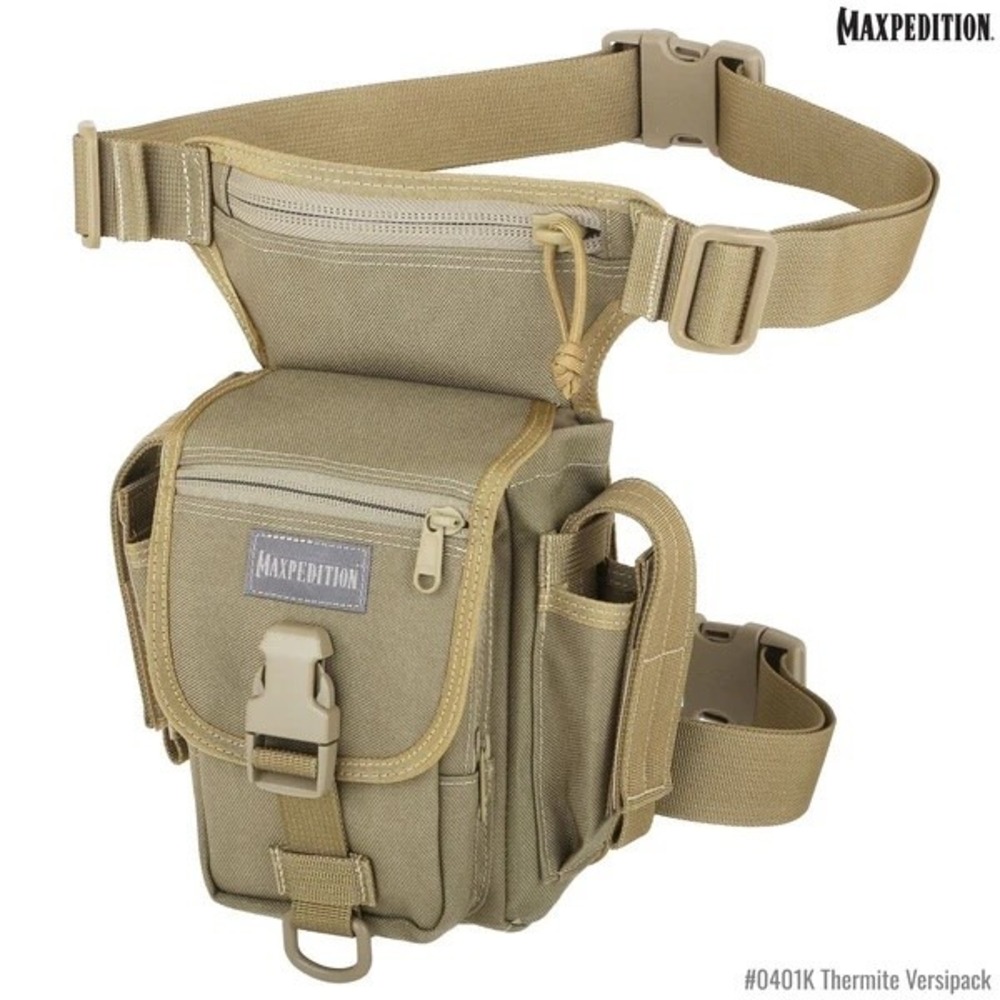 Maxpedition Thermite Versipack Khaki Tactical Drop Leg Waist Bag EDC 0401K Tan